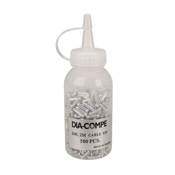 Dia-Compe Dia-Compe brake cable end crimps tips - SILVER - BOTTLE OF 500