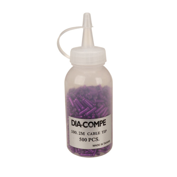 Dia-Compe Dia-Compe brake cable end crimps tips - DARK PURPLE - BOTTLE OF 500