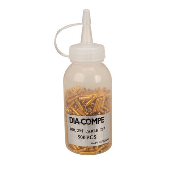 Dia-Compe Dia-Compe brake cable end crimps tips GOLD - BOTTLE OF 500