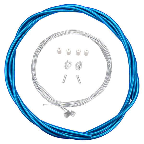 Porkchop BMX Premium Bicycle Brake Cable Kit  for BMX/MTB - CLEAR BLUE