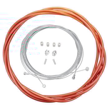 Porkchop BMX Bicycle Brake Cable Kit for Drop Bar Road - CLEAR PINK