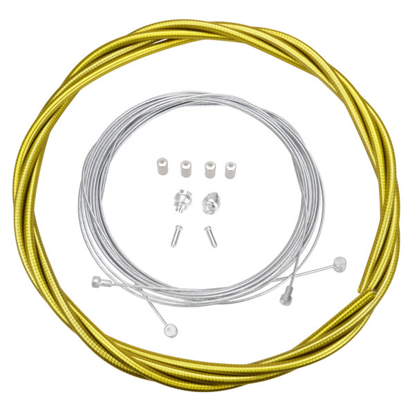 Porkchop BMX Bicycle Brake Cable Kit for Drop Bar Road - CLEAR YELLOW