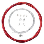 Porkchop BMX Basic Bicycle Brake Cable Kit for BMX/MTB - SHINY CHROME RED