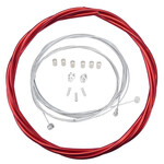 Porkchop BMX ACS Rotor Freestyle Bicycle Brake Cable Kit for BMX/MTB - SHINY CHROME RED