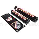 Powerlite ***BLEMISH*** Officially licensed Powerlite 3 Piece VINYL old school BMX Bicycle Padset - BLACK ***BLEMISH***