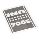 Air-Uni Uni 7005 seat post decal old school BMX - WHITE on CHROME vinyl