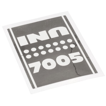 Air-Uni Uni 7005 seat post decal old school BMX - WHITE on CHROME vinyl