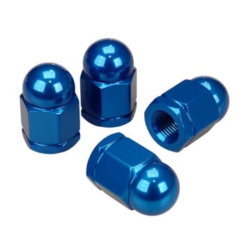 Porkchop BMX Alloy BMX bicycle acorn axle nut 3/8" X 26T (SET OF 4) DARK BLUE
