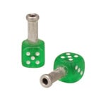 Trik Topz Dice Bicycle Brake Cable End Tips (pair) CLEAR GREEN