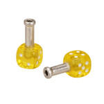 Trik Topz Dice Bicycle Brake Cable End Tips (pair) CLEAR YELLOW