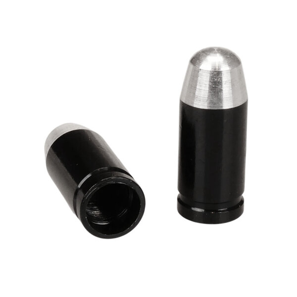 Trik Topz Bullet Tip Bicycle Valve Caps (pair) - BLACK