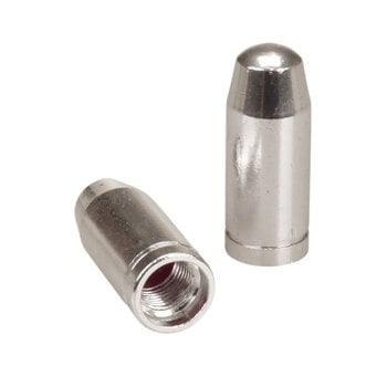 Trik Topz Bullet Tip Bicycle Valve Caps (pair) - SILVER