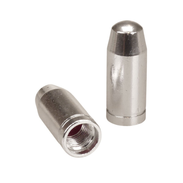 Trik Topz Bullet Tip Bicycle Valve Caps (pair) - SILVER