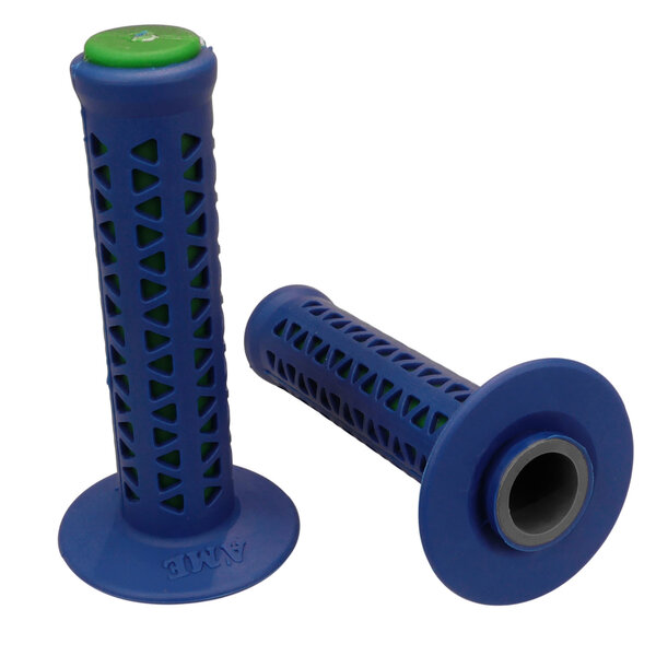 A'ME AME old school BMX Unitron bicycle grips - BLUE over GREEN