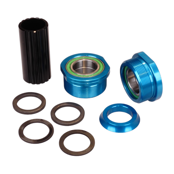 Theory Euro (BSA) sealed bearing Bottom Bracket for 22mm crank spindle BRIGHT DIP BLUE