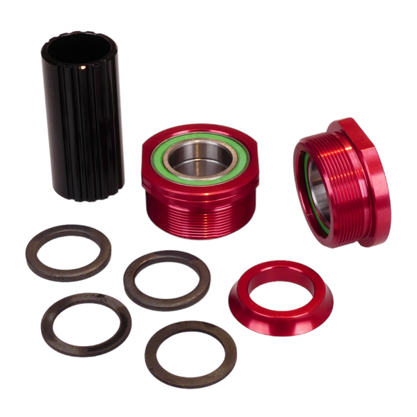 Theory Euro (BSA) sealed bearing Bottom Bracket for 22mm crank spindle RED