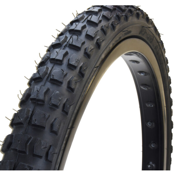 Kenda Kenda K44 KNOBBY dirt tread old school BMX bicycle tire - 16" X 1.75" - BLACK