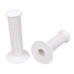 A'ME AME reissue BUBBLE FONT old school BMX bicycle grips - ROUNDS - WHITE