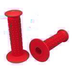 A'ME AME reissue BUBBLE FONT old school BMX bicycle grips - ROUNDS - RED