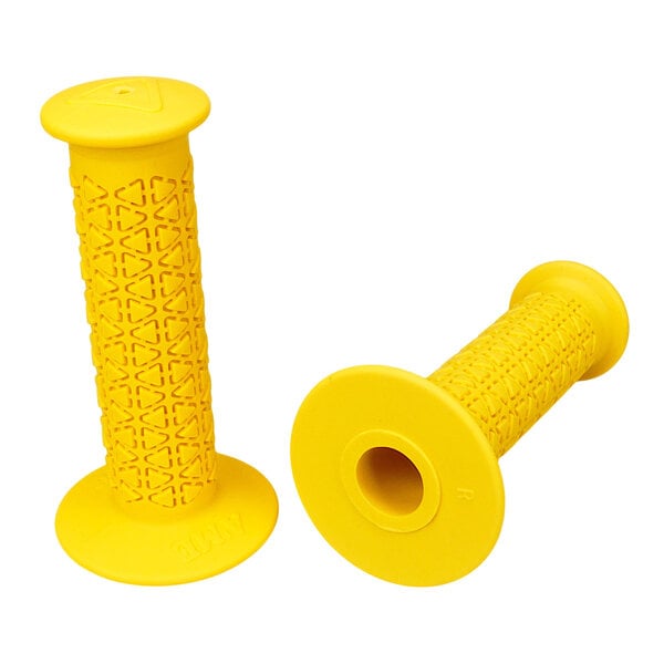 A'ME AME reissue BUBBLE FONT old school BMX bicycle grips - ROUNDS - YELLOW