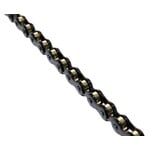 Izumi Izumi x MASH BMX single speed bicycle chain 1/2" X 1/8" 116L JET BLACK w/ GOLD rollers