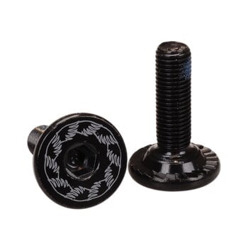 SE Racing SE Racing "Wings" BMX large flange crank spindle bolts - M8 X 1.0 X 24mm (PAIR) BLACK