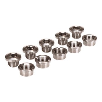 Porkchop BMX Titanium BMX bicycle single speed chainring bolts - set of 5 - NATURAL (SILVER)