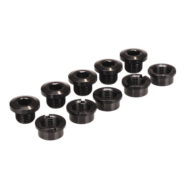 Porkchop BMX Titanium BMX bicycle single speed chainring bolts - set of 5 - SMOKE BLACK