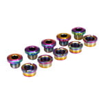 Porkchop BMX Titanium BMX bicycle single speed chainring bolts - set of 5 - OIL SLICK