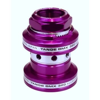 Tange-Seiki Tange MX320 sealed bearing aluminum alloy old school BMX bicycle headset - 1" threaded w/ 32.7mm cups - PURPLE