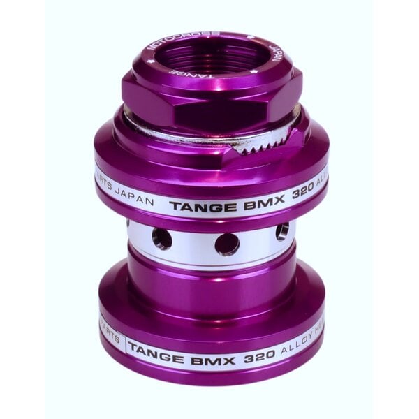 Tange-Seiki Tange MX320 sealed bearing aluminum alloy old school BMX bicycle headset - 1" threaded w/ 32.7mm cups - PURPLE