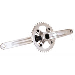 SE Racing SE Racing 24mm spindle alloy BMX bicycle 2 piece crankset w/ Euro Outboard BB - 180mm - SILVER w/ BLACK BB