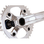 SE Racing SE Racing 24mm spindle alloy BMX bicycle 2 piece crankset w/ Euro Outboard BB - 180mm - SILVER w/ BLACK BB