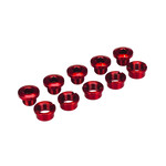 Porkchop BMX Titanium BMX bicycle single speed chainring bolts - set of 5 - RED