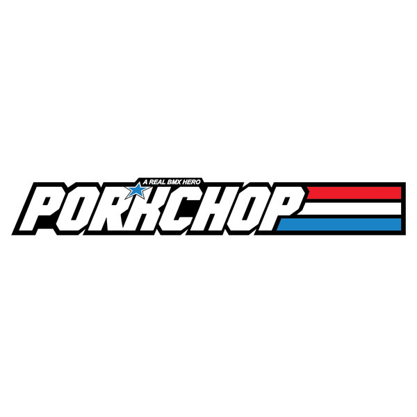 Porkchop BMX Porkchop BMX "AMERICAN HERO" decal sticker 6" x 11/16"