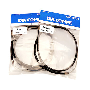 Dia-Compe Dia-Compe BMX bicycle brake cable front and rear SET - BLACK