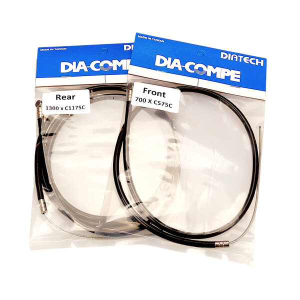 Dia-Compe Dia-Compe BMX bicycle brake cable front and rear SET - BLACK