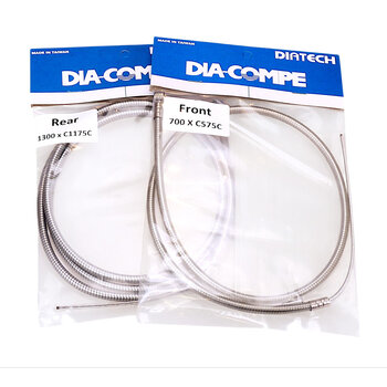 Dia-Compe Dia-Compe BMX bicycle brake cable front and rear SET - CLEAR