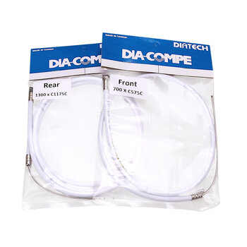 Dia-Compe Dia-Compe BMX bicycle brake cable front and rear SET - WHITE