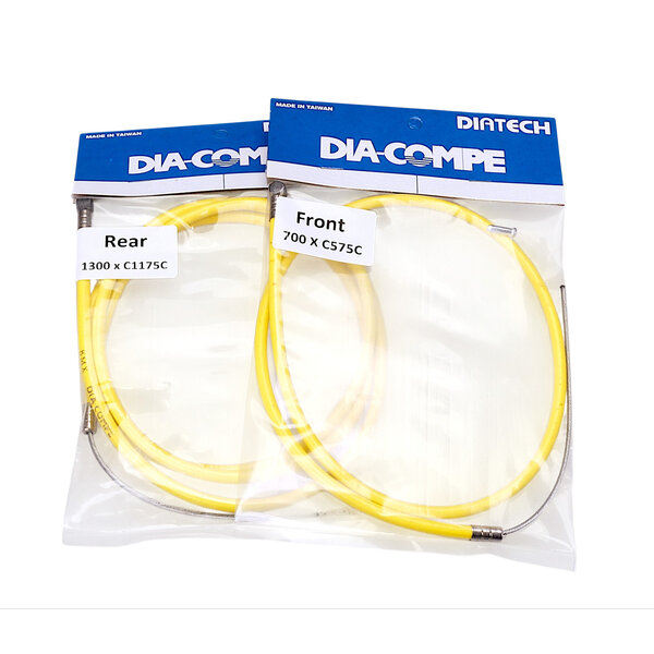 Dia-Compe Dia-Compe BMX bicycle brake cable front and rear SET - YELLOW