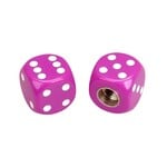 Porkchop BMX Porkchop Dice Bicycle Tire Schrader Valve Caps (pair) - MAGENTA PURPLE