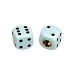 Porkchop BMX Porkchop Dice Bicycle Tire Schrader Valve Caps (pair) - PALE BLUE
