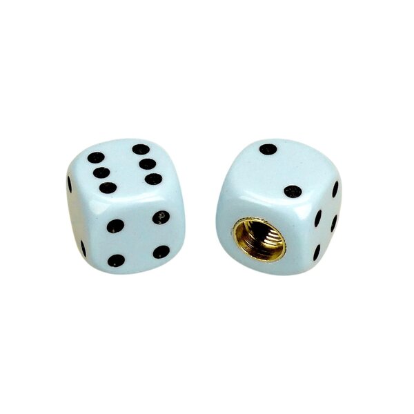 Porkchop BMX Porkchop Dice Bicycle Tire Schrader Valve Caps (pair) - PALE BLUE