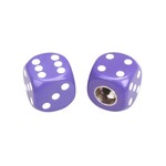 Porkchop BMX Porkchop Dice Bicycle Tire Schrader Valve Caps (pair) - PURPLE