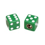 Porkchop BMX Porkchop Dice Bicycle Tire Schrader Valve Caps (pair) - GREEN