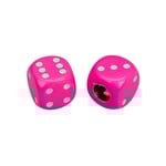Porkchop BMX Porkchop Dice Bicycle Tire Schrader Valve Caps (pair) NEON PINK