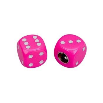 Porkchop BMX Porkchop Dice Bicycle Tire Schrader Valve Caps (pair) NEON PINK
