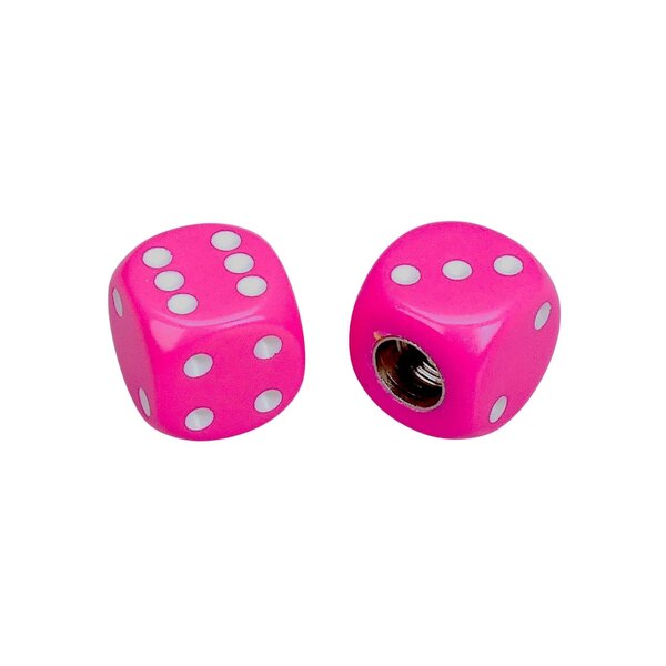 Porkchop BMX Porkchop Dice Bicycle Tire Schrader Valve Caps (pair) NEON PINK