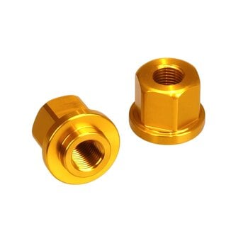 Porkchop BMX 3/8" X 26T ADAPTER axle nuts to fit 14mm drop outs (PAIR) GOLD