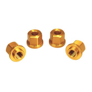 Porkchop BMX 3/8" X 26T ADAPTER axle nuts to fit 14mm drop outs (SET OF 4) GOLD